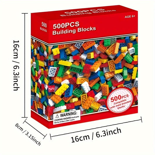 Kids Building Bricks Kit in Classic Colors for Creative Play