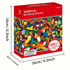 Kids Building Bricks Kit in Classic Colors for Creative Play
