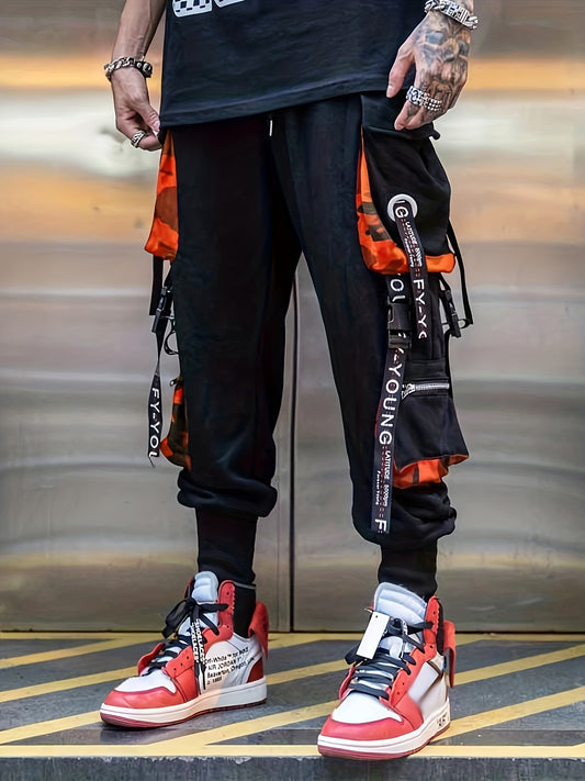 Halloween Men's Cargo Jogger Pants Hip Hop Style