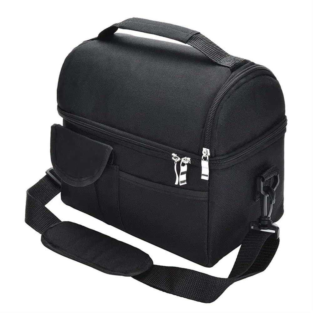 Dual Compartment Lunch Bag Reusable Insulated Tote Leak Proof Lunch Box