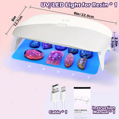 Large Foldable UV LED Resin Light 23/18 Beads Fast Curing Lamp