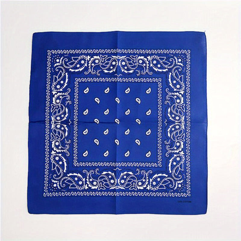Paisley Print Bandana Cotton Neckerchief Hip Hop Cowboy Cowgirl Headband