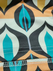 Geometric Print Wide Leg Pants