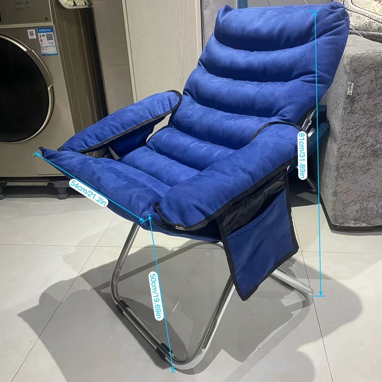 Folding Lazy Sofa Recliner Chair for Dormitory, Balcony, or Computer Use