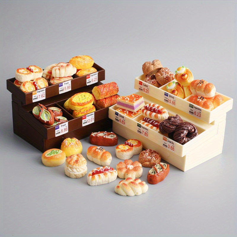 Mini Shelf for Simulated Bread and Play Desserts Storage