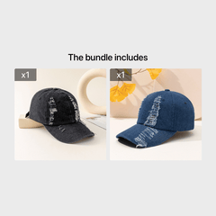Retro Cowboy Ripped Baseball Cap Outdoor Sunshade Hat