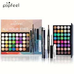 40 Colors Eyeshadow Palette Set with Makeup Brushes Eye Cosmetics