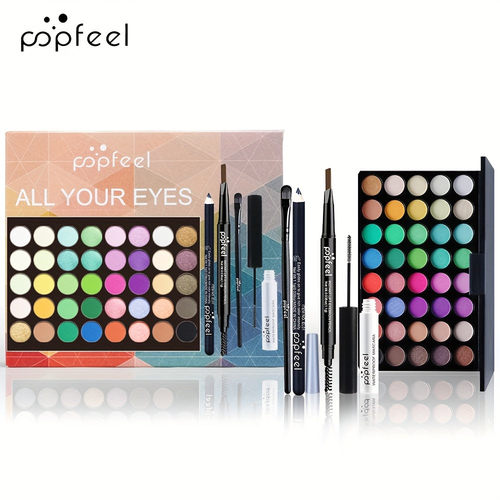 Eye Makeup Set Eyeshadow Palette Eyeliner Mascara Eyebrow Pencil