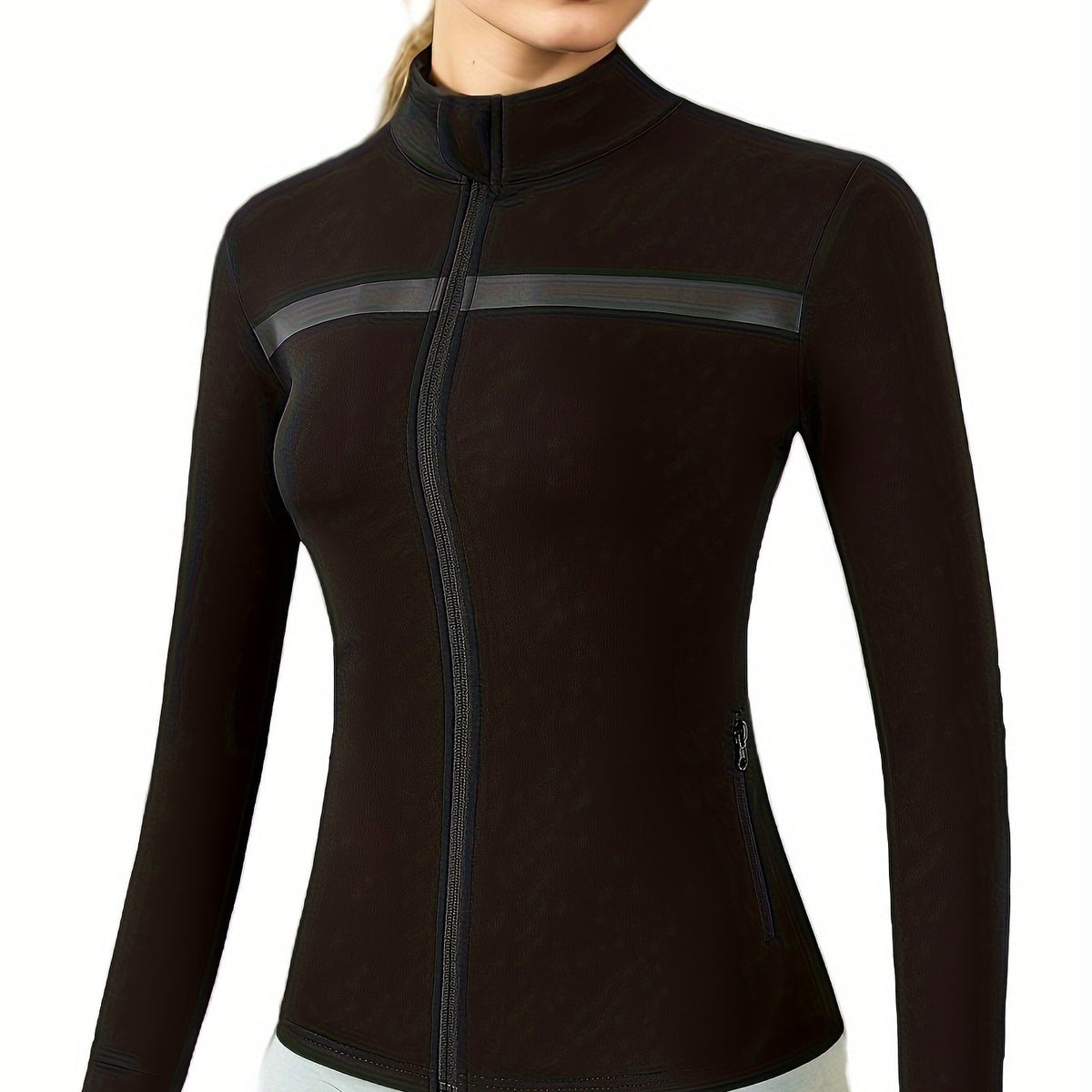 Women's Fleece Lined Yoga Jacket Zip Up