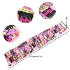 Boho Geometric Print Turban Hat Floral Pattern Chemo Cap Head Wrap