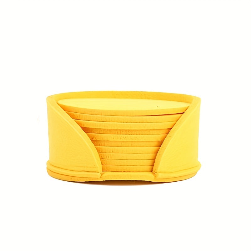 10pcs Waterproof Felt Coasters for Coffee Cups, Desktop Protection