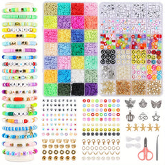 5000pcs Clay Beads Necklace Bracelet Making Kit DIY Jewelry Supplies
