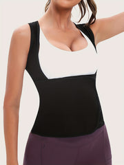 Racer Back Shaper Tops Waist Trainer Workout Fitness Tank Top
