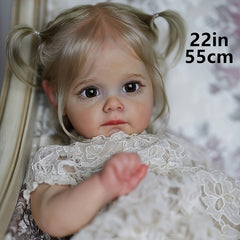 22 Inch Reborn Baby Doll Realistic Full Body Soft Vinyl Simulation Toy