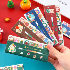1pc Christmas Sticky Notes Index Stickers Cute Reusable Stationery