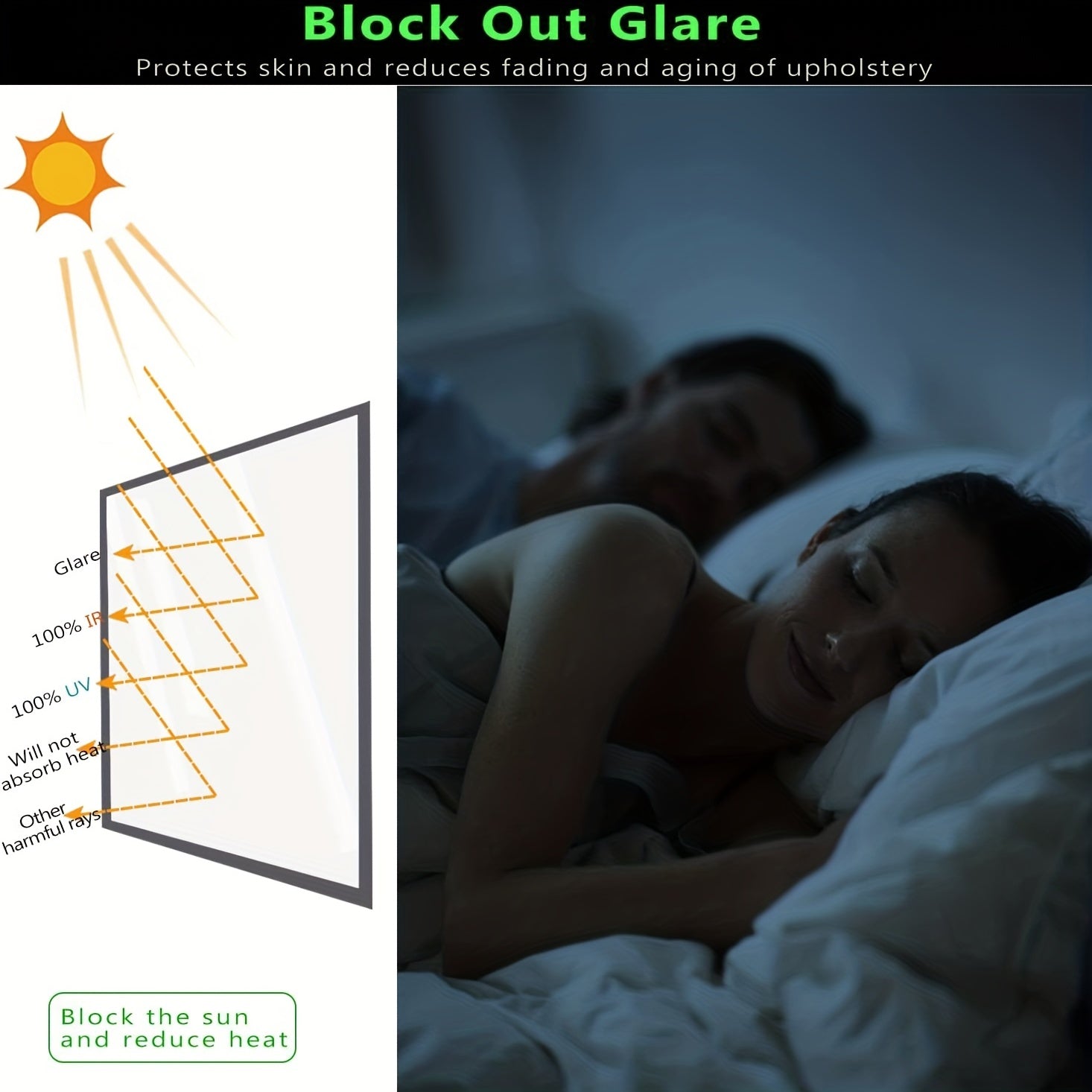 Blackout Window Film Sun Blocking Heat Control Frosted Film