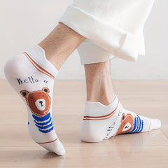 Boys Cartoon Animal Boat Socks Cotton Low Cut Ankle Socks