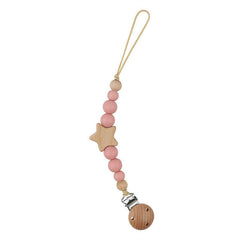 Silicone Pacifier Clip Baby Teething Toys With Star Pattern