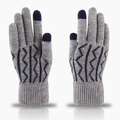 Warm Fleece Split Finger Men's Gloves Winter Touch Screen Cold Proof