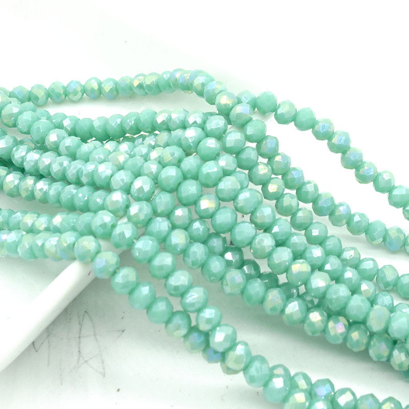35pcs Crystal Rondelle Beads for Jewelry Making