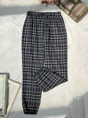 Plaid Lounge Pants Elastic Waistband Womens Lounge & Sleepwear