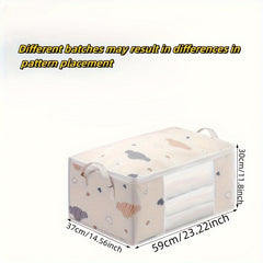 2pcs Large Capacity Clothes Storage Bag Organizer With Reinforced Handle