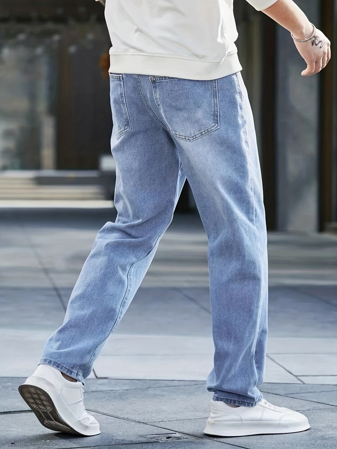 Men's Cat Scratch Straight Leg Jeans