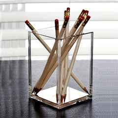 Transparent Acrylic Pen Holder for Desktop Organization