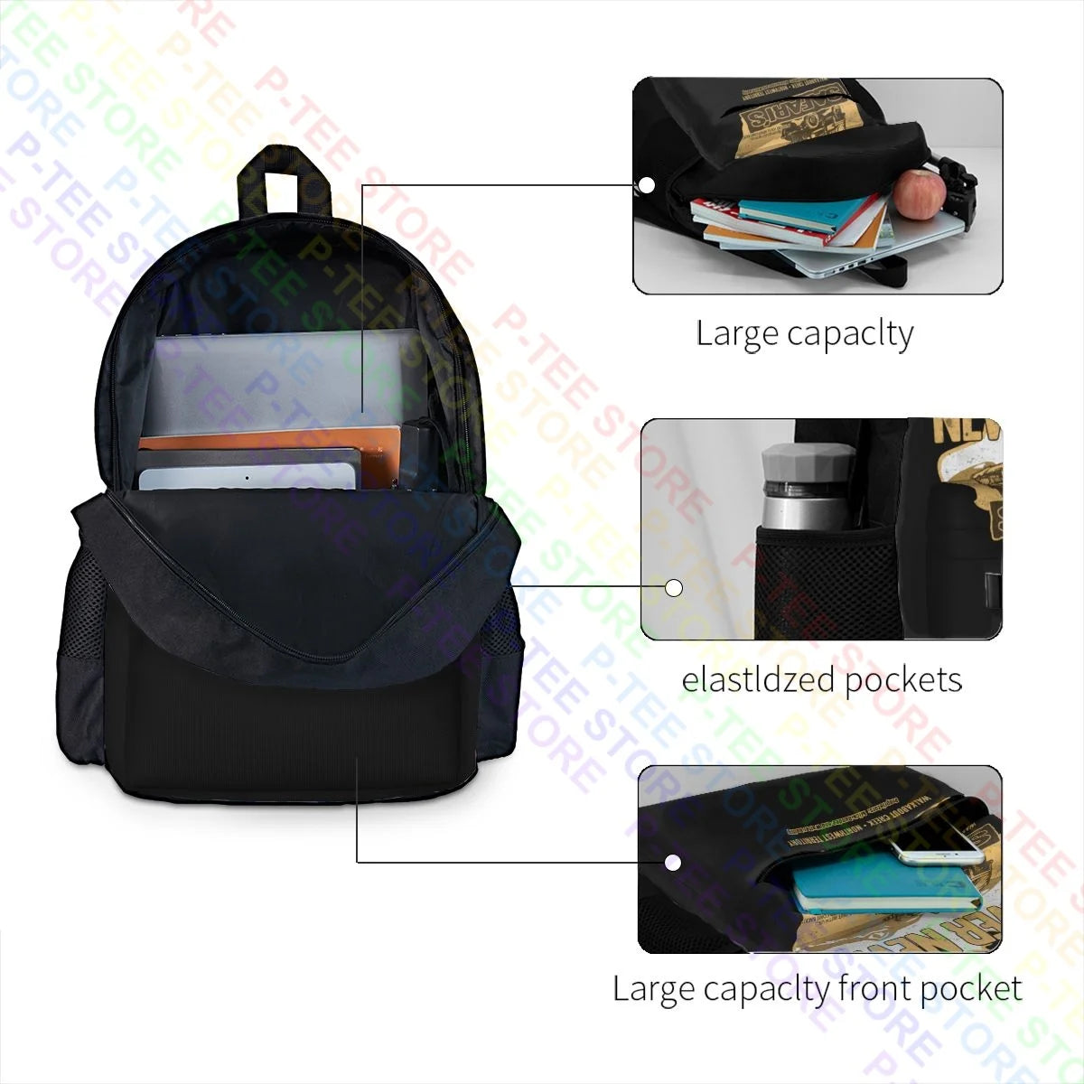 80S Film Crocodile Dundee Inspired Large Capacity Backpack