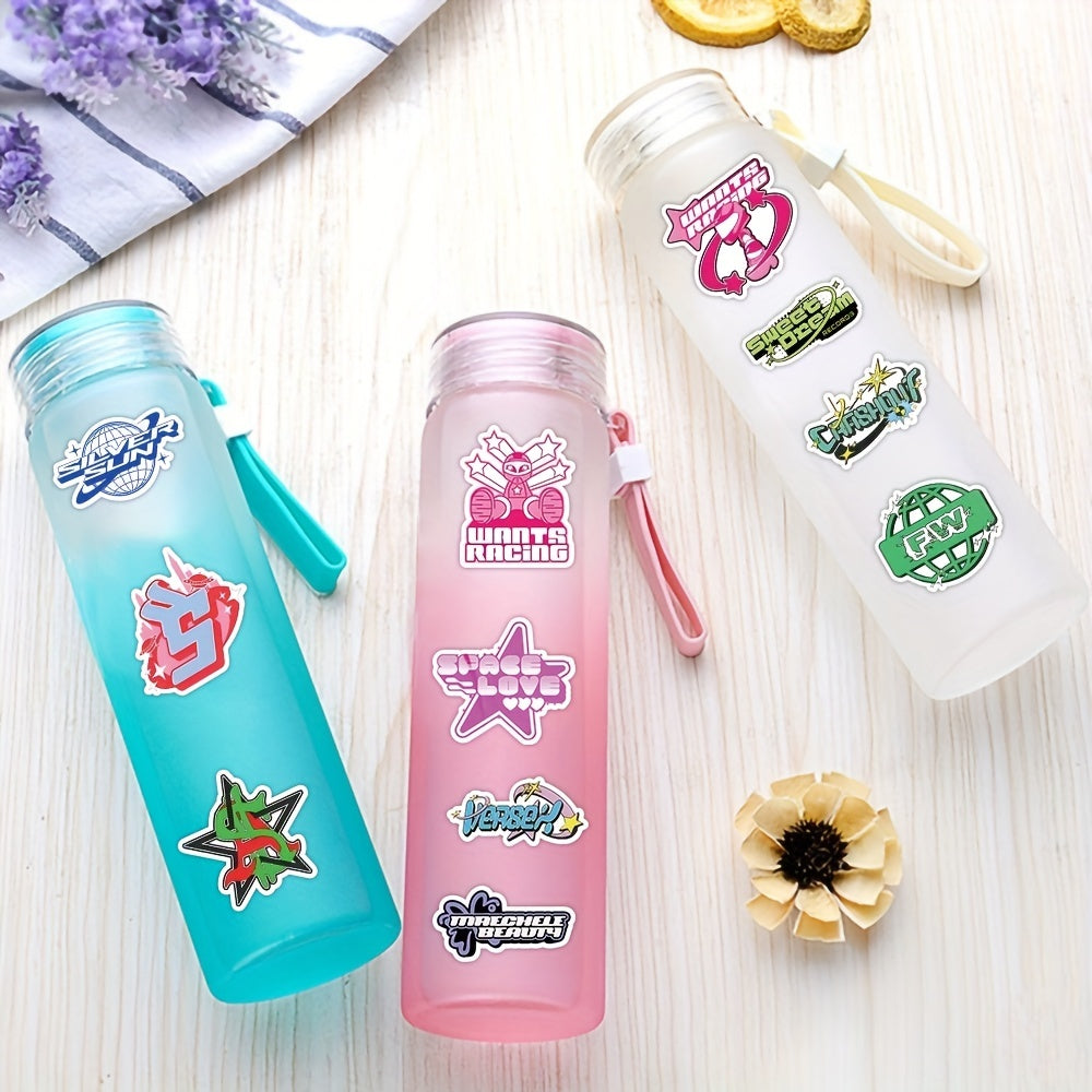 50pcs Y2K Cyber Stickers Waterproof Laptop Guitar Water Bottle Birthday