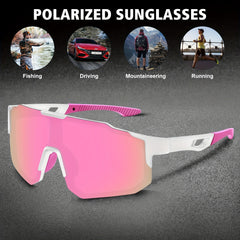 Men's Square Polarized Sunglasses Pink Lens Unisex Outdoor Sports Dazzling UV400