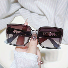 Large Square Sunglasses Casual Gradient UV400 Sun Shades
