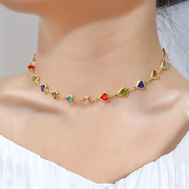 Heart Shaped Niche Ethnic Style Necklace & Bracelet Set