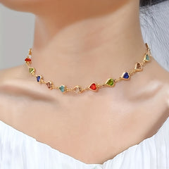 Heart Shaped Niche Ethnic Style Necklace & Bracelet Set
