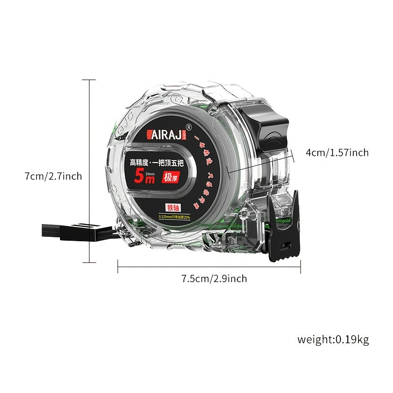 Tape Measure Fluorescent Green Double sided High Precision Waterp