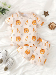2pcs Baby Boys Dinosaur T shirt & Shorts Set Clothes
