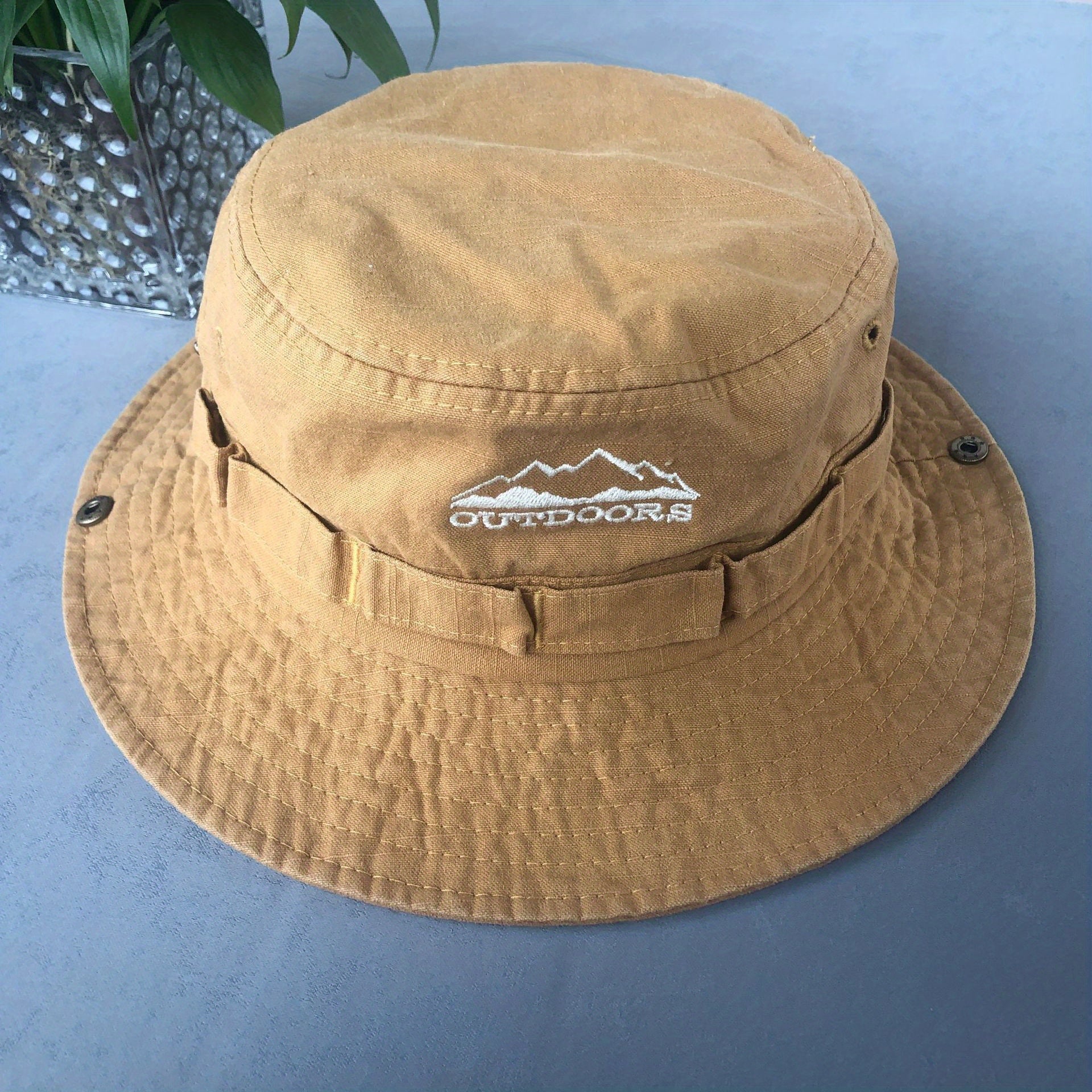 Foldable Outdoor Sunshade Boonie Hat Breathable Cotton Cowboy Hat