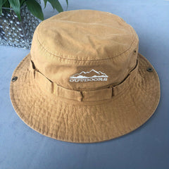 Foldable Outdoor Sunshade Boonie Hat Breathable Cotton Cowboy Hat