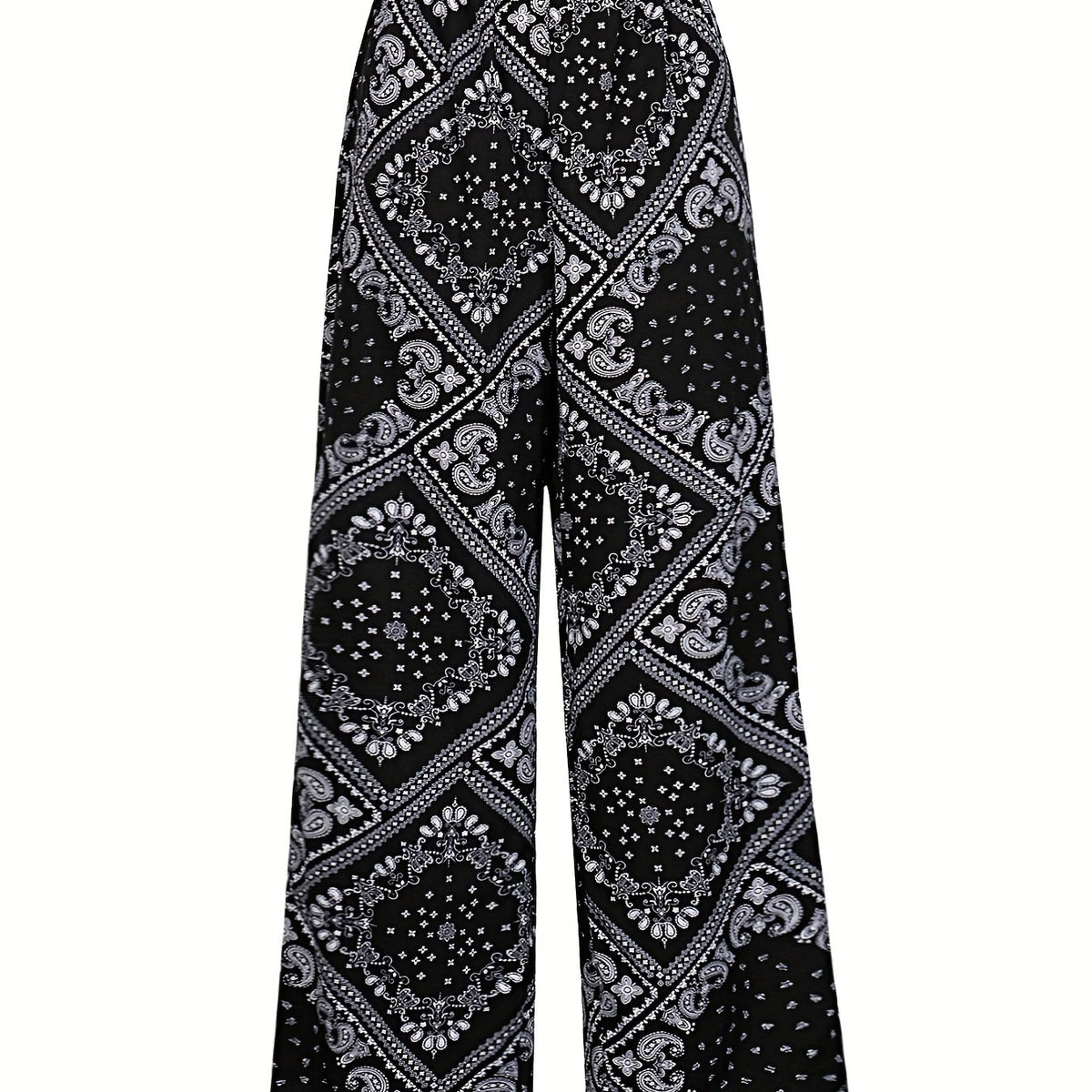 Paisley Print Wide Leg Pants Casual Loose Pants Spring Summer Women's Clothing