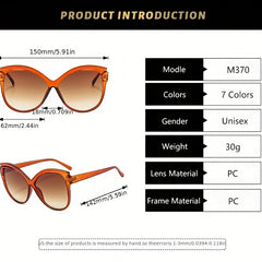 Cat Eye Sunglasses Retro Owl Jelly UV400 Sun Shades for Driving