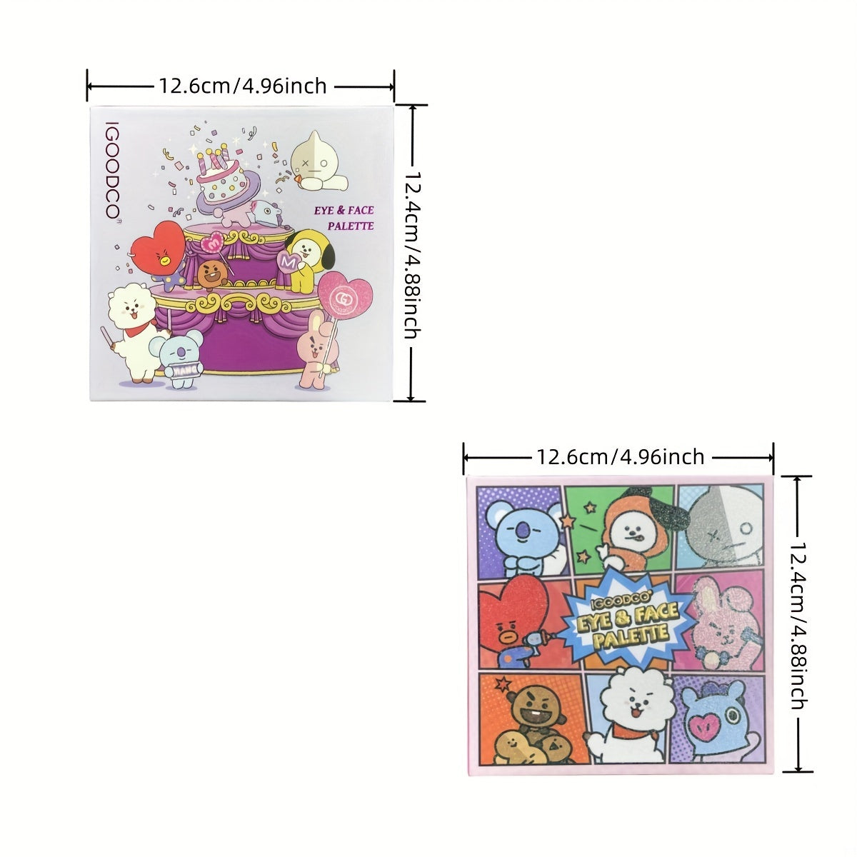 12-Color Portable Eyeshadow Palette Blush Highlighter 3-In-1 Makeup Palette