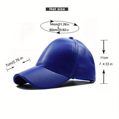 Unisex Outdoor PU Solid Baseball Cap | Smooth Leather All-match Dad Hat