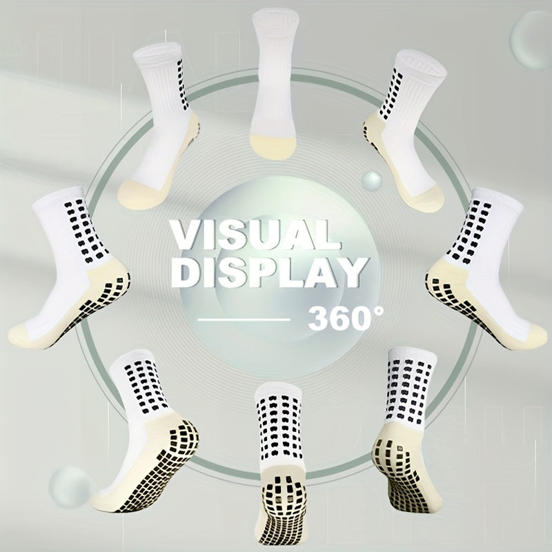 Men's Anti-slip Thick Sports Socks for Football Basketball Running