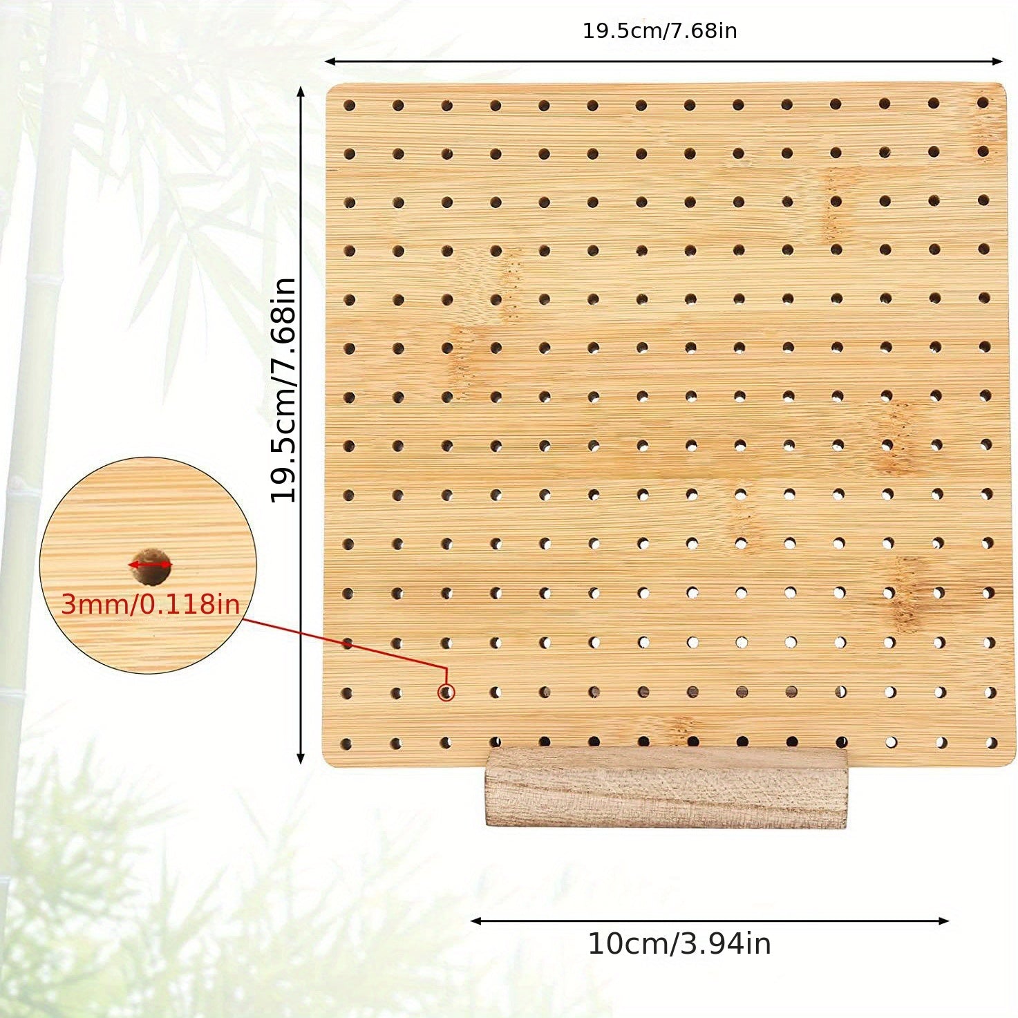 Bamboo & Wood Crochet Board for Stereotyped Knitting - Solid Wood Hole Board
