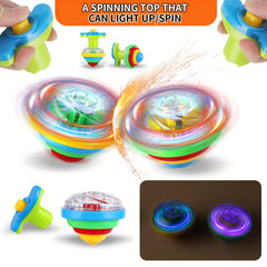 LED Spinning Top Flashing Toy for Ages 3-6