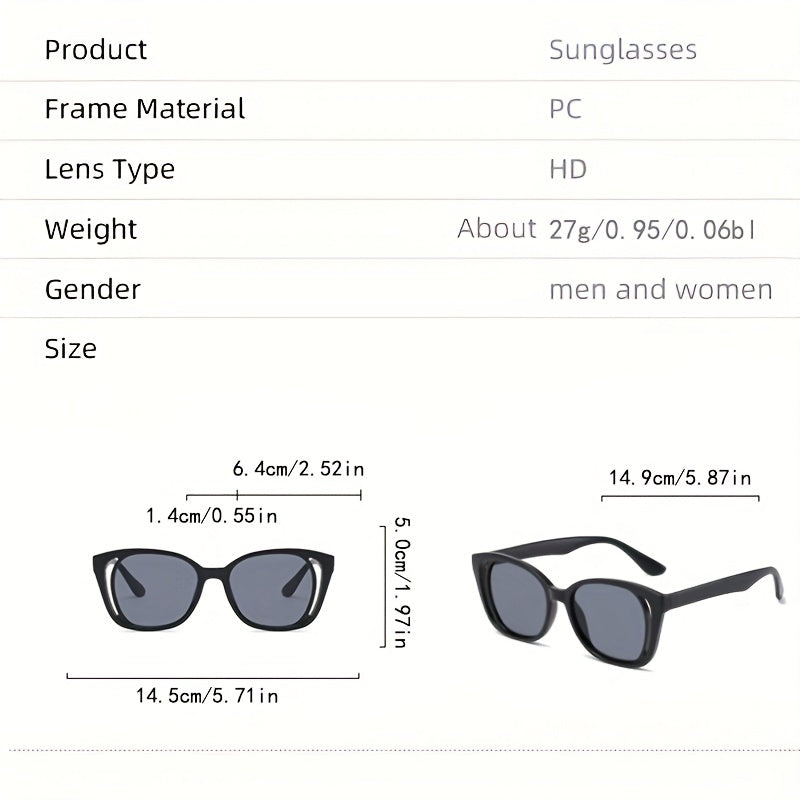 Y2K Cat Eye Sunglasses Retro UV400 Sun Shades