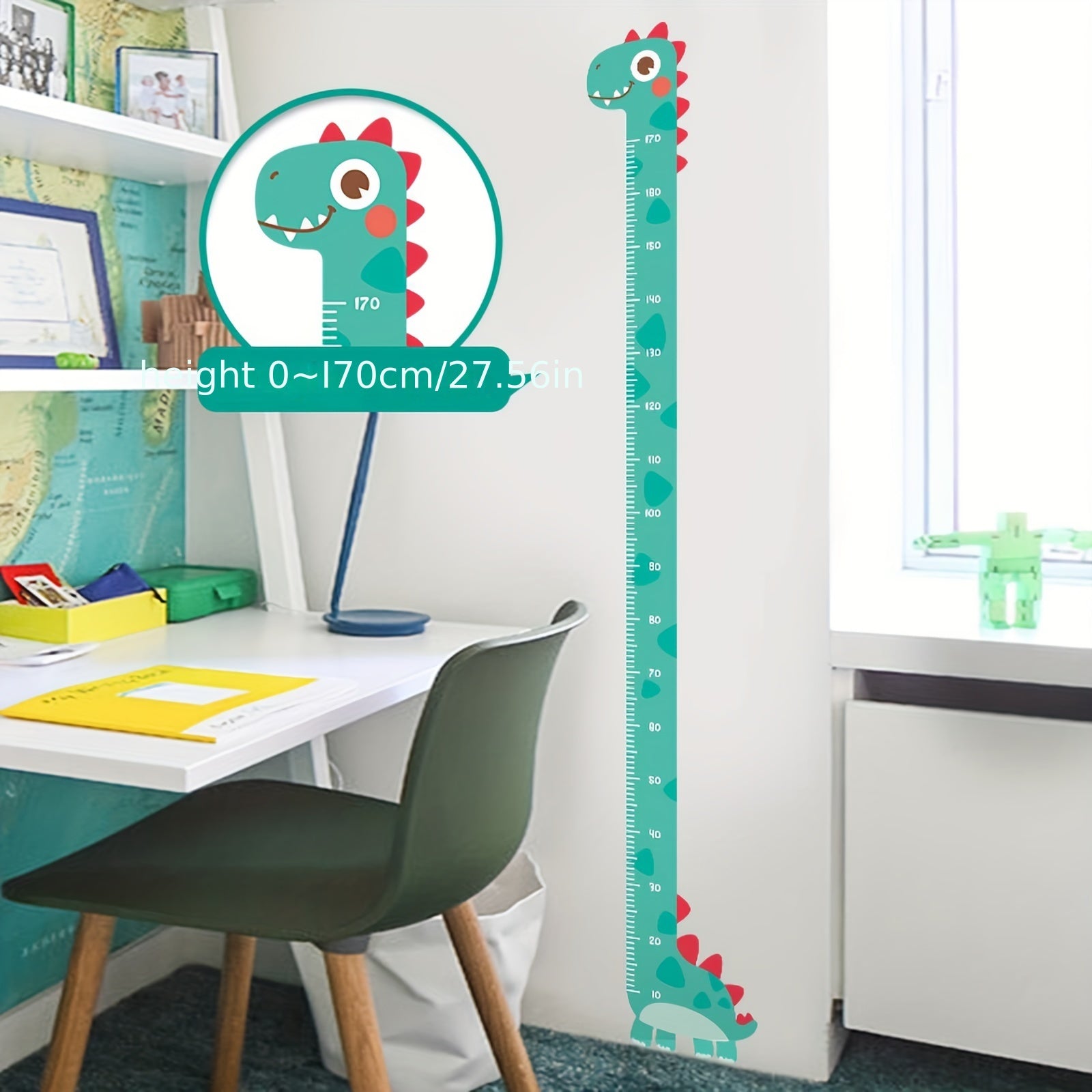 Unicorn Giraffe Dinosaur Height Wall Sticker - Room/Home Decor Self Adhesive