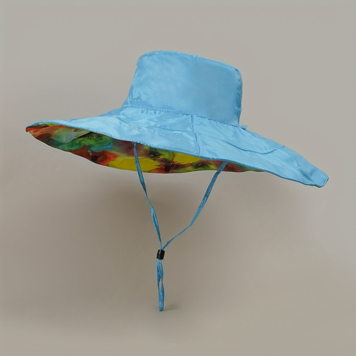 Tie Dye Print Reversible Sun Hat Wide Brim Bucket Hat UV Protection