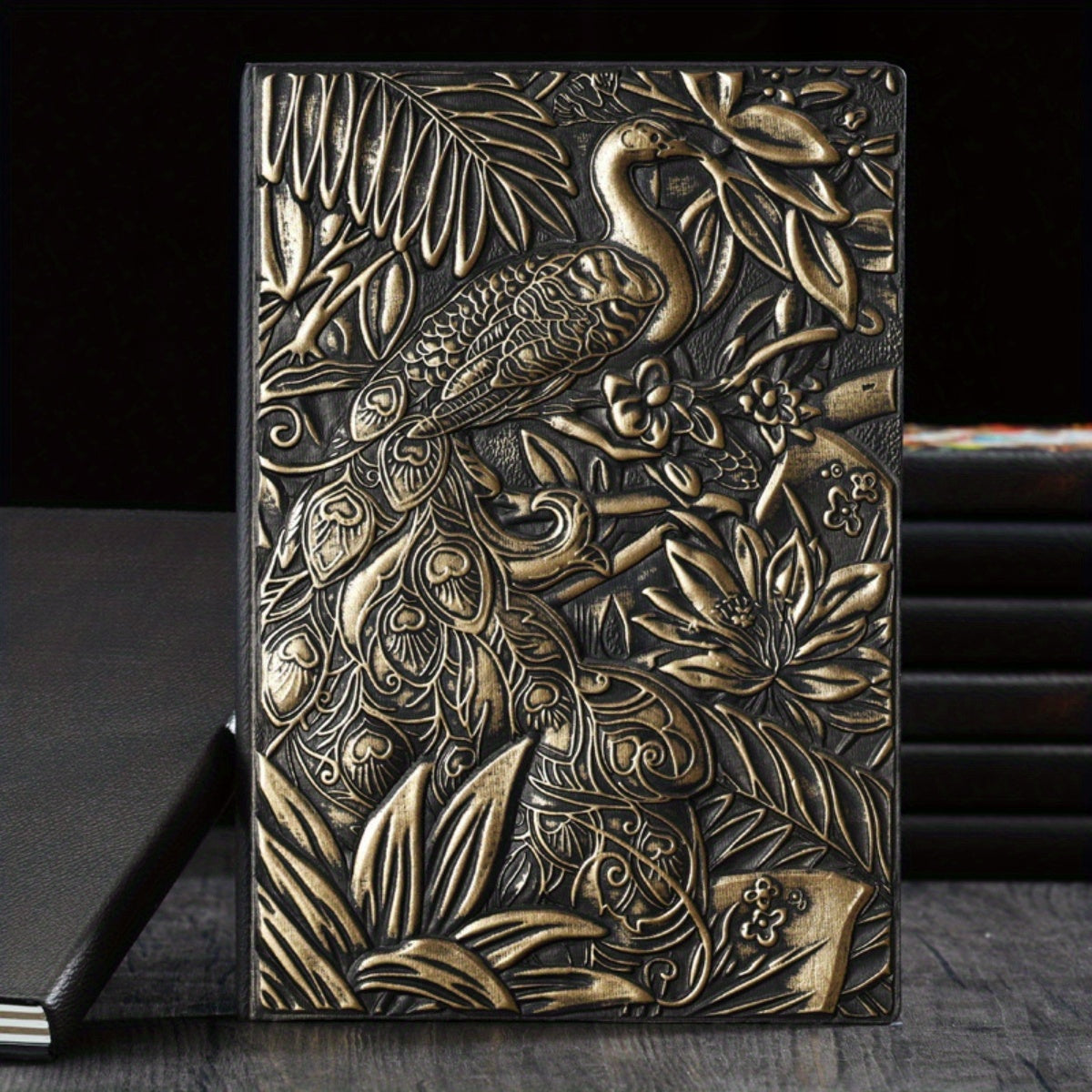 A5 Peacock Embossed Business Notebook - 100 Sheets
