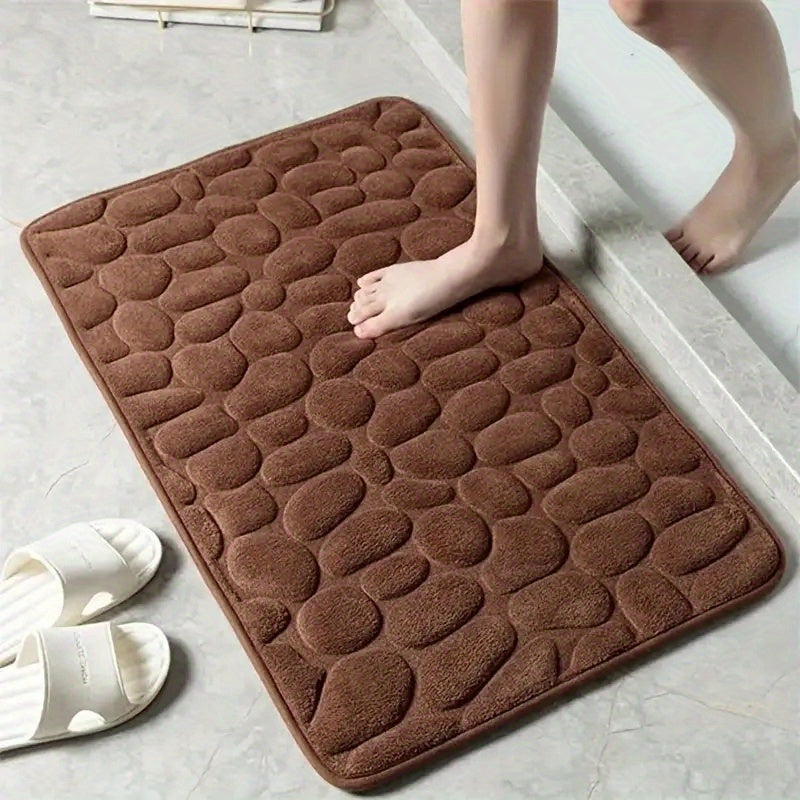 Non Slip Memory Foam Bath Rug Quick Drying Machine Washable Shower Carpet